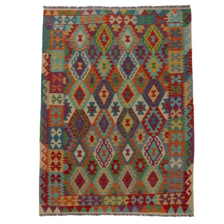 Dywan Kilim Chobi 243x188 ręcznie tkany afgański kilim z wełny