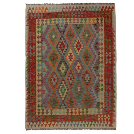 Dywan Kilim Chobi 242x178 ręcznie tkany afgański kilim z wełny