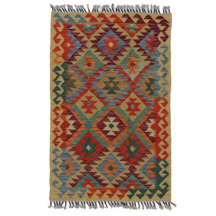 Etniczny Kilim Chobi 128x84 ręcznie tkany dywan kilim