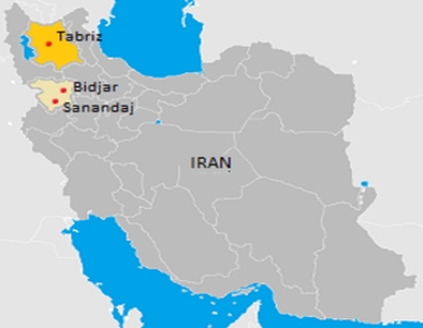 mapa tabriz